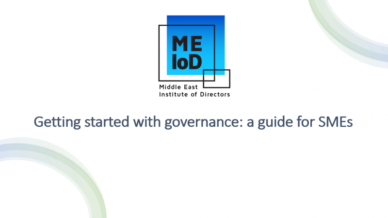 Getting started with governance: a guide for SMEs